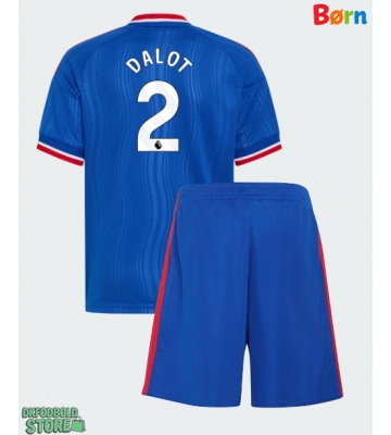 Manchester United Diogo Dalot #2 Replika Babytøj Udebanesæt Børn 2026-27 Kortærmet (+ Korte bukser)